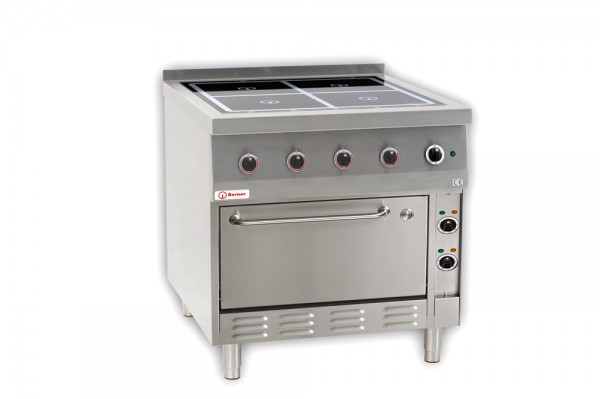 Berner BI4SH26UB Standherd Induktion / Backofen mit 4 Kochstellen Sondermodell