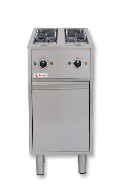 Berner BFHE40_2 Elektro Fritteuse Standgerät mit 2 Becken Frittstar