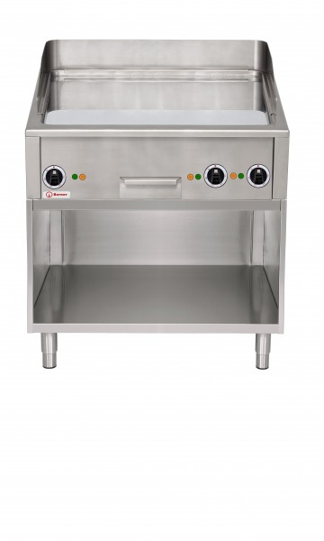 Berner BGDC120 Standgriddleplatte Beef & Burger glatt hartverchromt Elektro