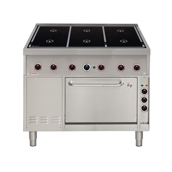 Berner BIH6KTDUB25 Standherd Induktion mit 6 Kochstellen u. Backofen